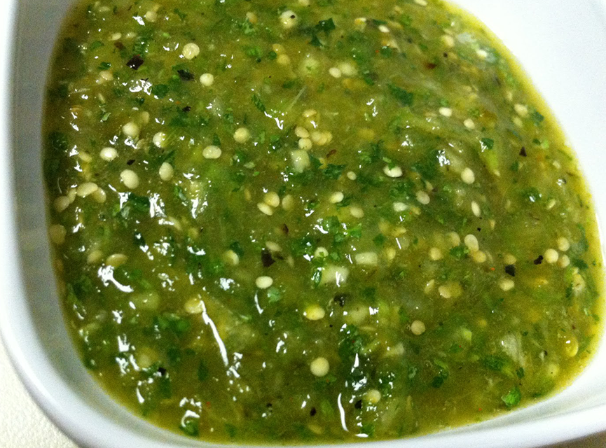 Sabor a Mexico - Receta de Salsa verde con cilantro y cebolla